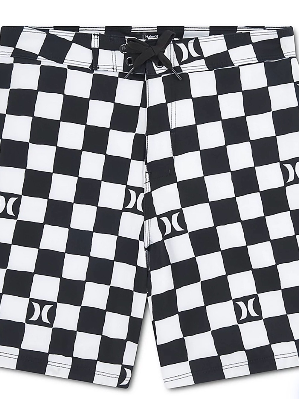 Hurley Black & White Checkerboard Hybrid Shorts